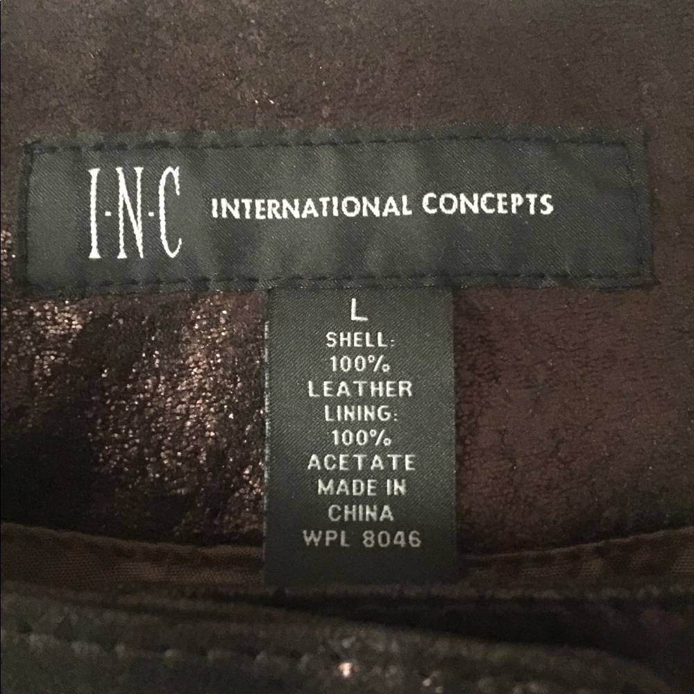 I.N.C. Leather Jacket/Top. - Picture 5 of 5